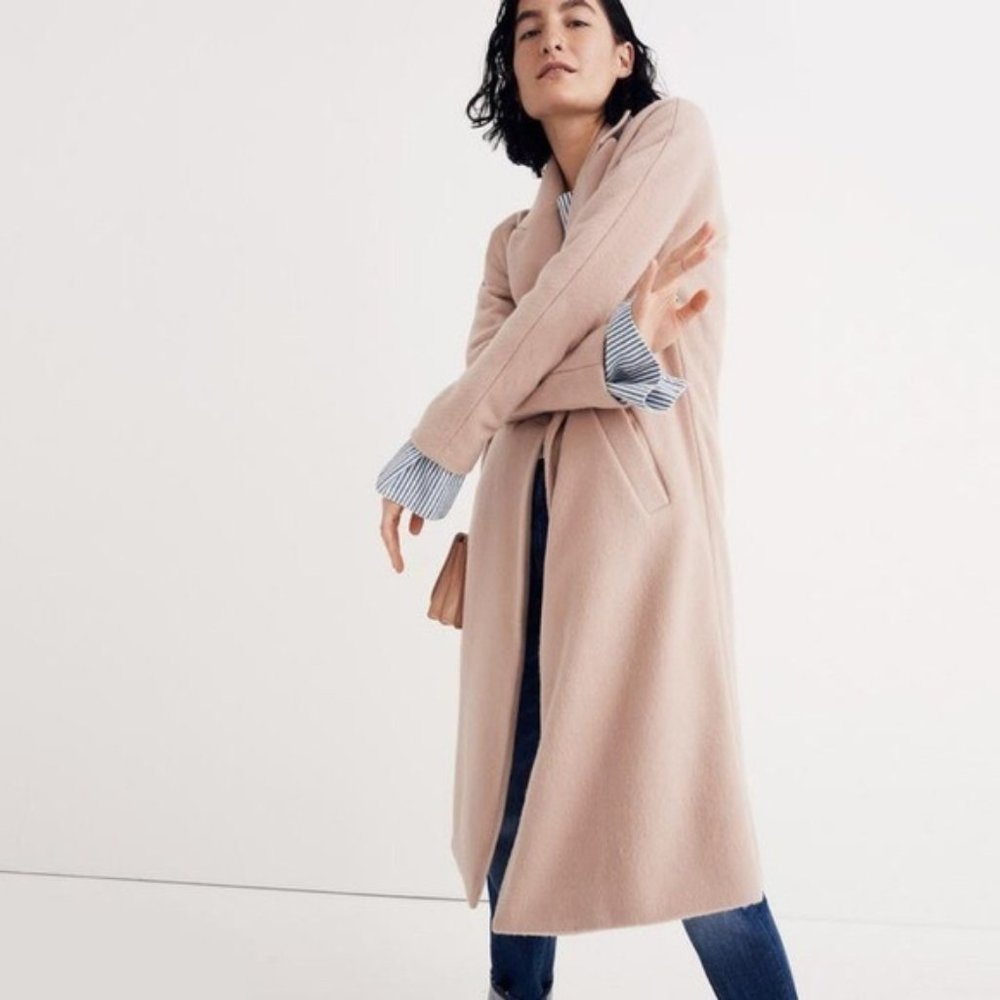 Madewell Atlas Cocoon Coat in Avalon Pink